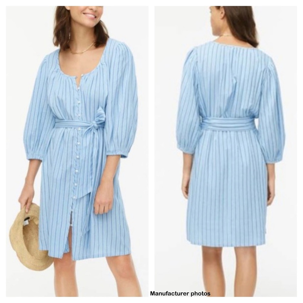 J. Crew Balloon-Sleeve Striped Dress - Picture 11 of 11